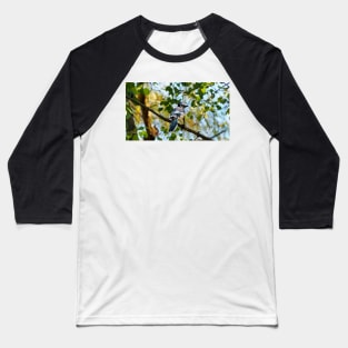 Blue Jay Perched In A Tree Staring Baseball T-Shirt